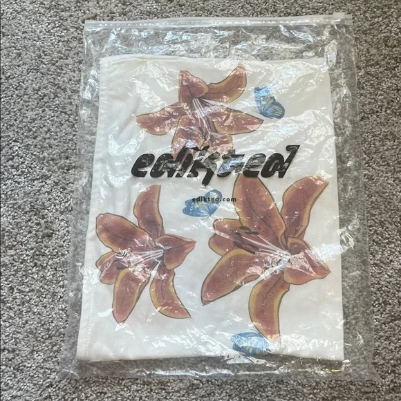 Edikted Floral Tube Top - White and Orange - Picture 4 of 4